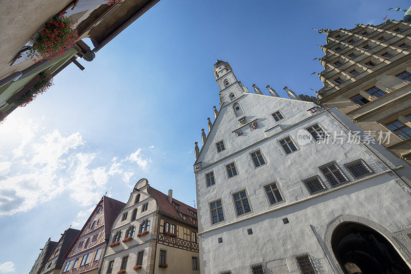 历史建筑Rothenburg ob der Tauber中弗兰科尼亚德国